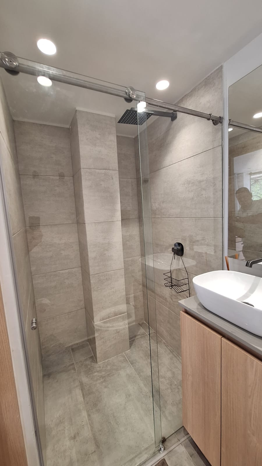 Cabina de baño en vidrio